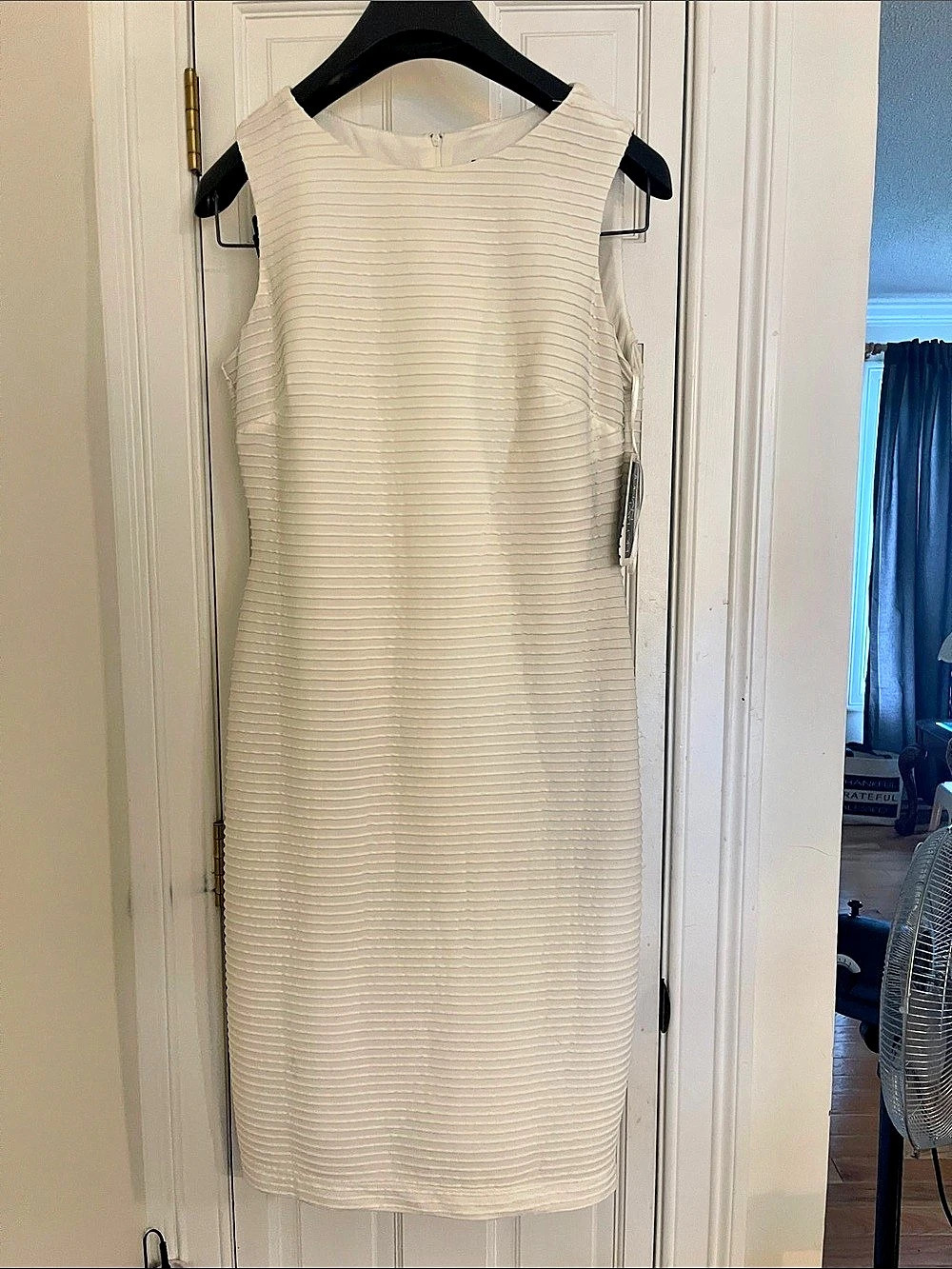 Julian Taylor Textured Mini Dress in White Size 8 NWT